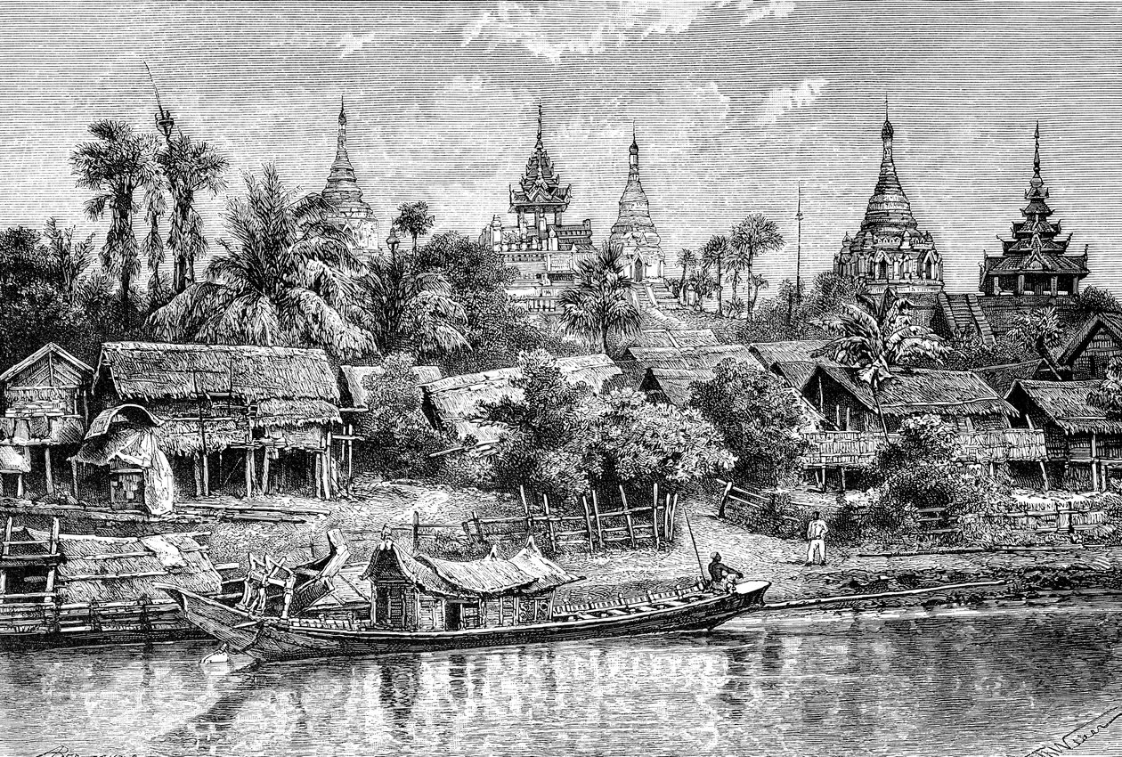 Yenan Gyong, Myanmar, 1895 de Auguste Bertrand
