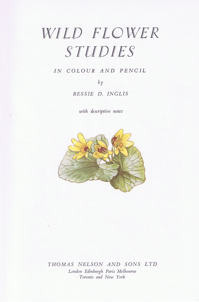Página del título, 1951 de Bessie D. Inglis