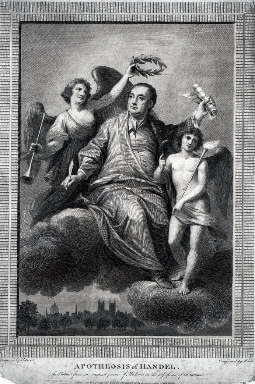 Apoteosis de Handel, 1787 de Biagio Rebecca