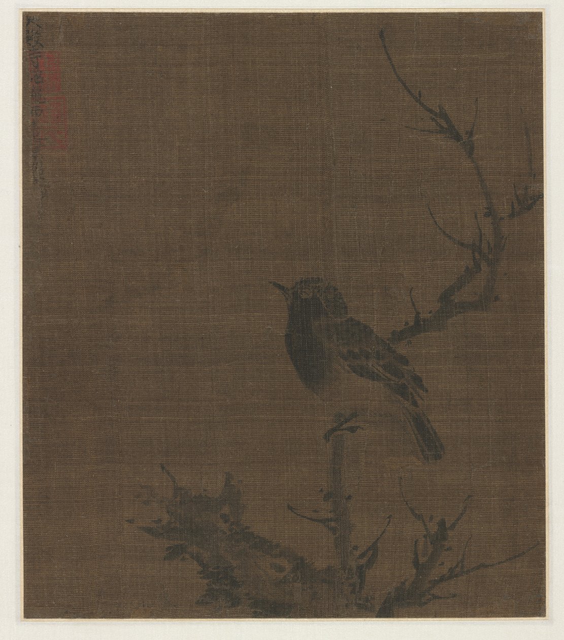 Sleeping Bird on a Prunus Branch de Bian Wenjin