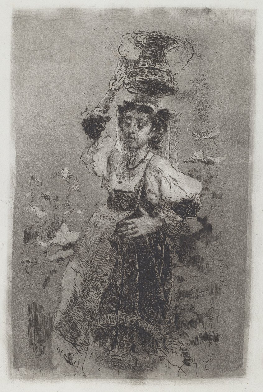 Mujer campesina de la Campagna [Ciociara], 1870s de Bianchi Mose