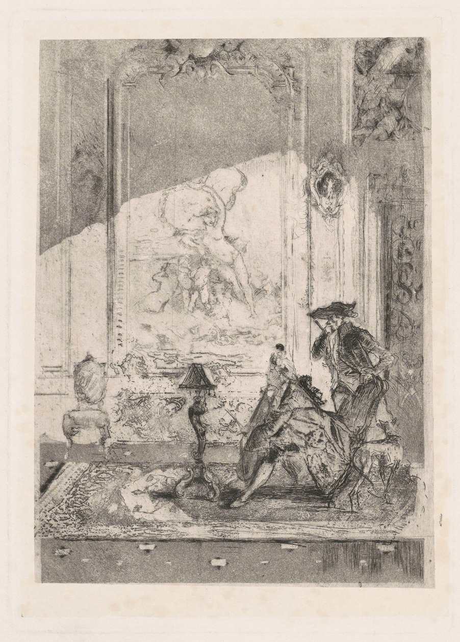 La lección de violín, c. 1874 de Bianchi Mose