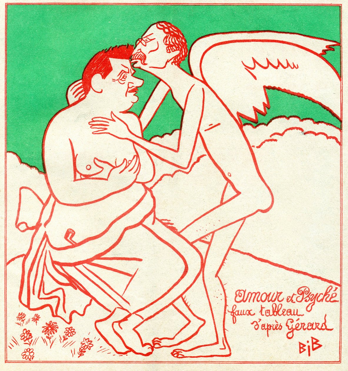 Edouard Herriot y Leon Blum en "Le Charivari" de Bib (1856 1946)