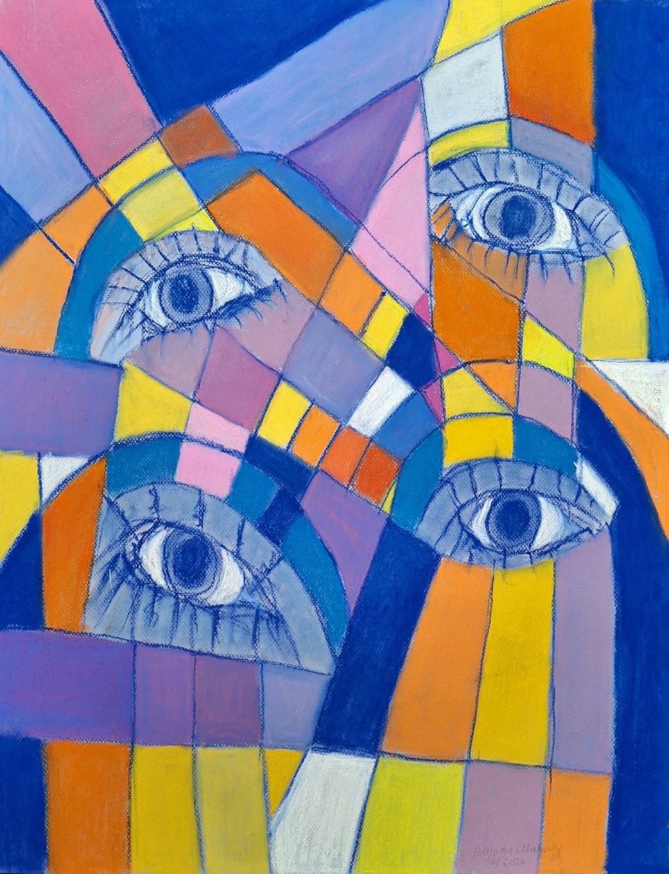 Gasa, 2024 (pastel sobre cartulina) de Bibiana Ulanosky