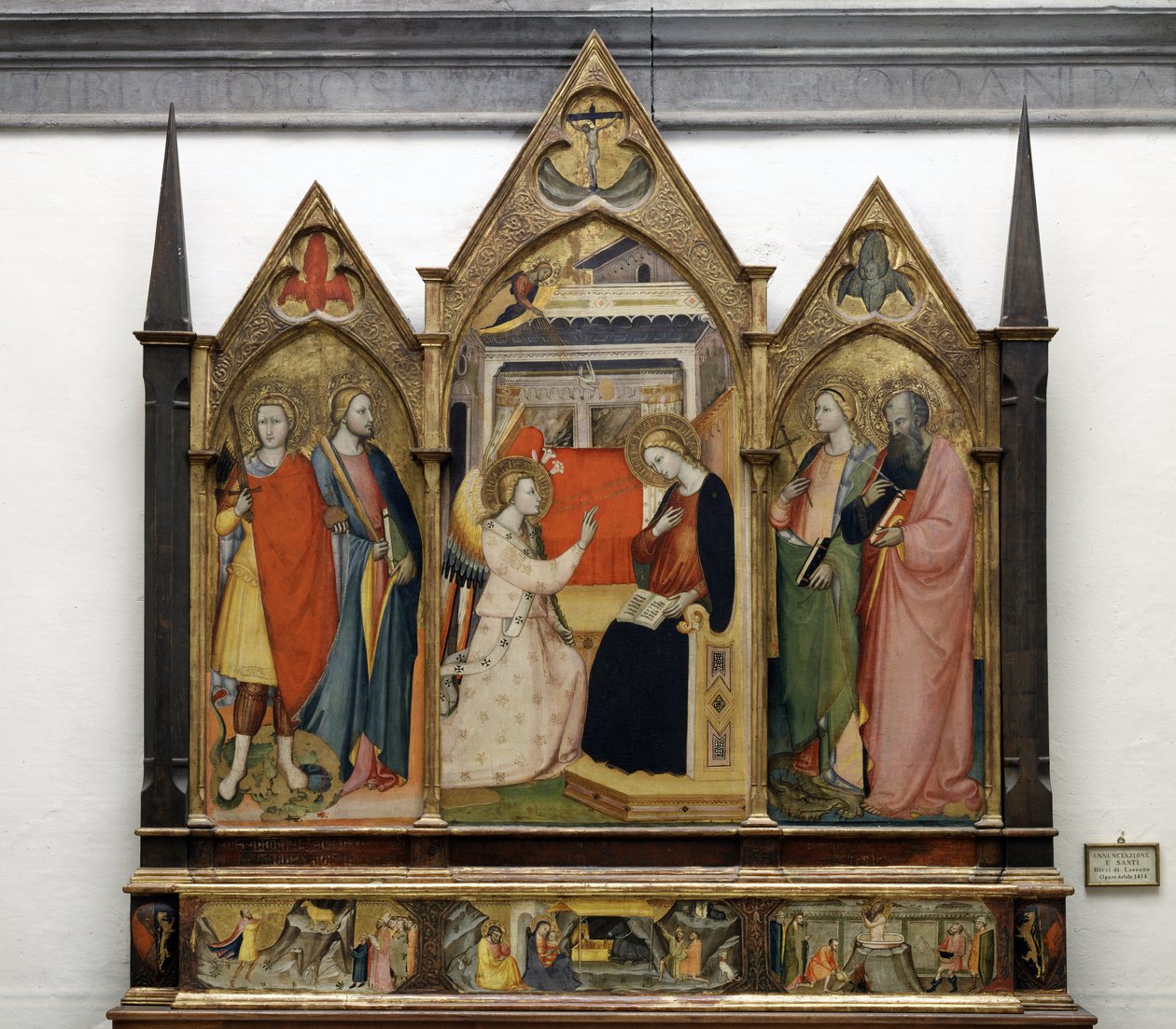 Anunciación con Santos, 1414 de Bicci di Lorenzo