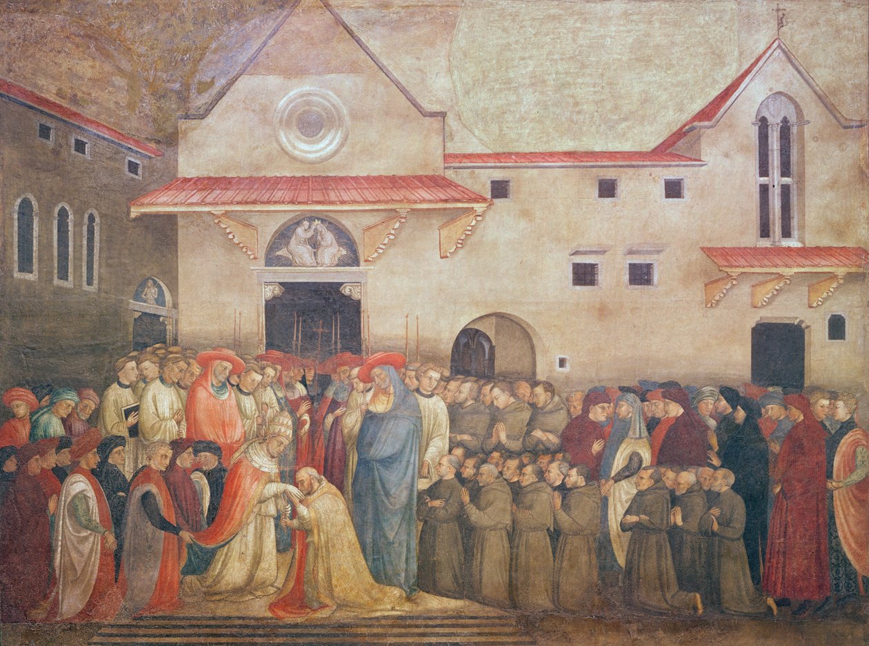 Consagración de la nueva iglesia de San Egidio por el Papa Martín V, septiembre de 1420, 1430s de Bicci di Lorenzo