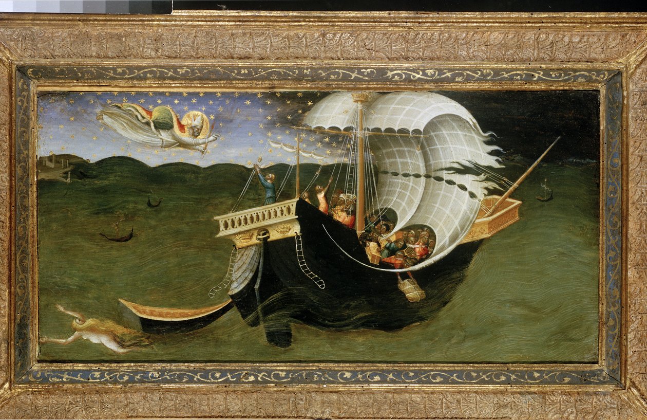 San Nicolás reprendiendo la Tempestad de Bicci di Lorenzo