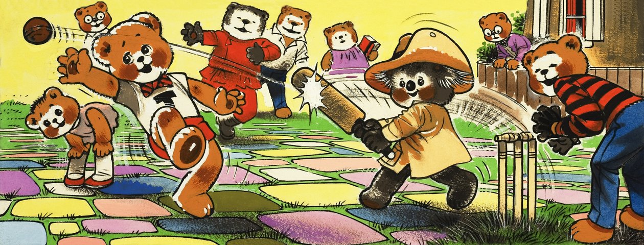 Ositos de peluche jugando al críquet de Bill Philips
