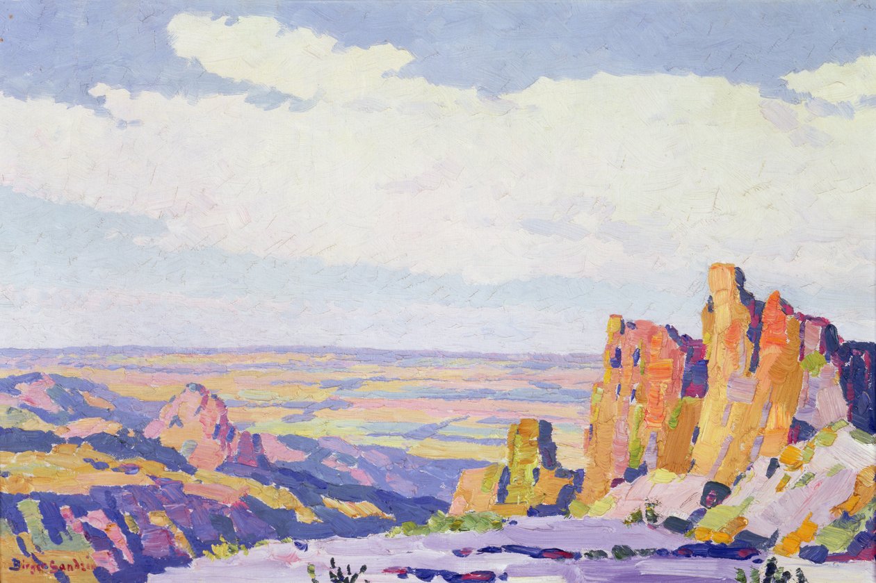 Western Kansas (óleo sobre lienzo) de Birger Sandzen