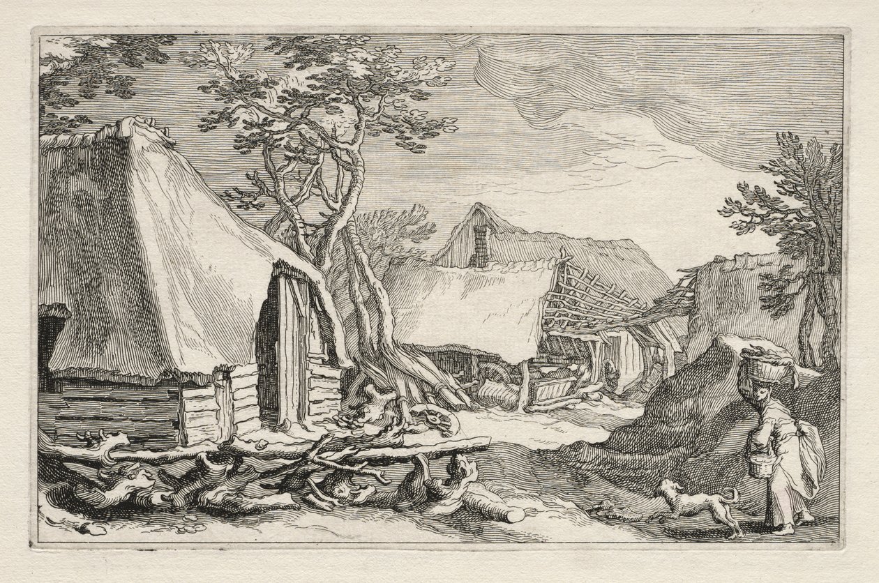 Landscape with Farmhouses de Boetius Adams Bolswert