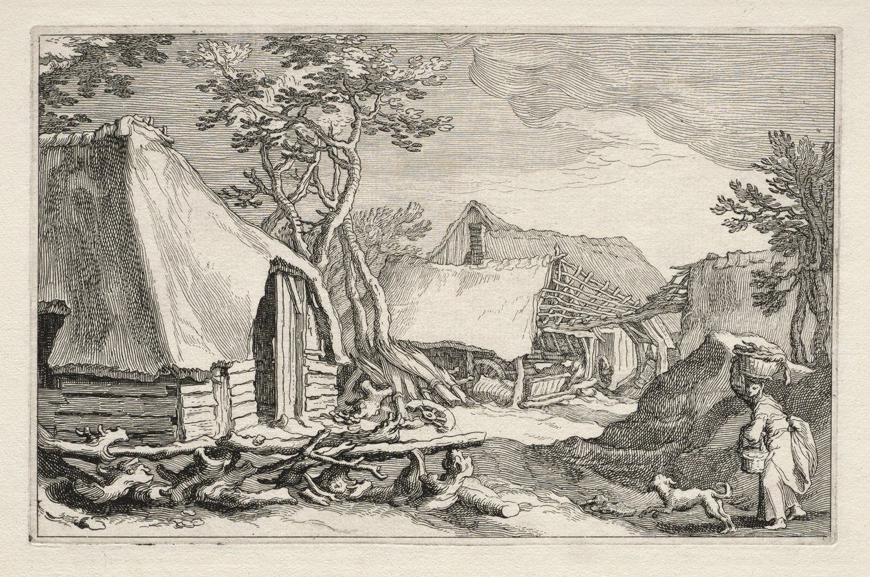 Paisaje con casas de campo, 1613-1614 de Boetius Adams Bolswert