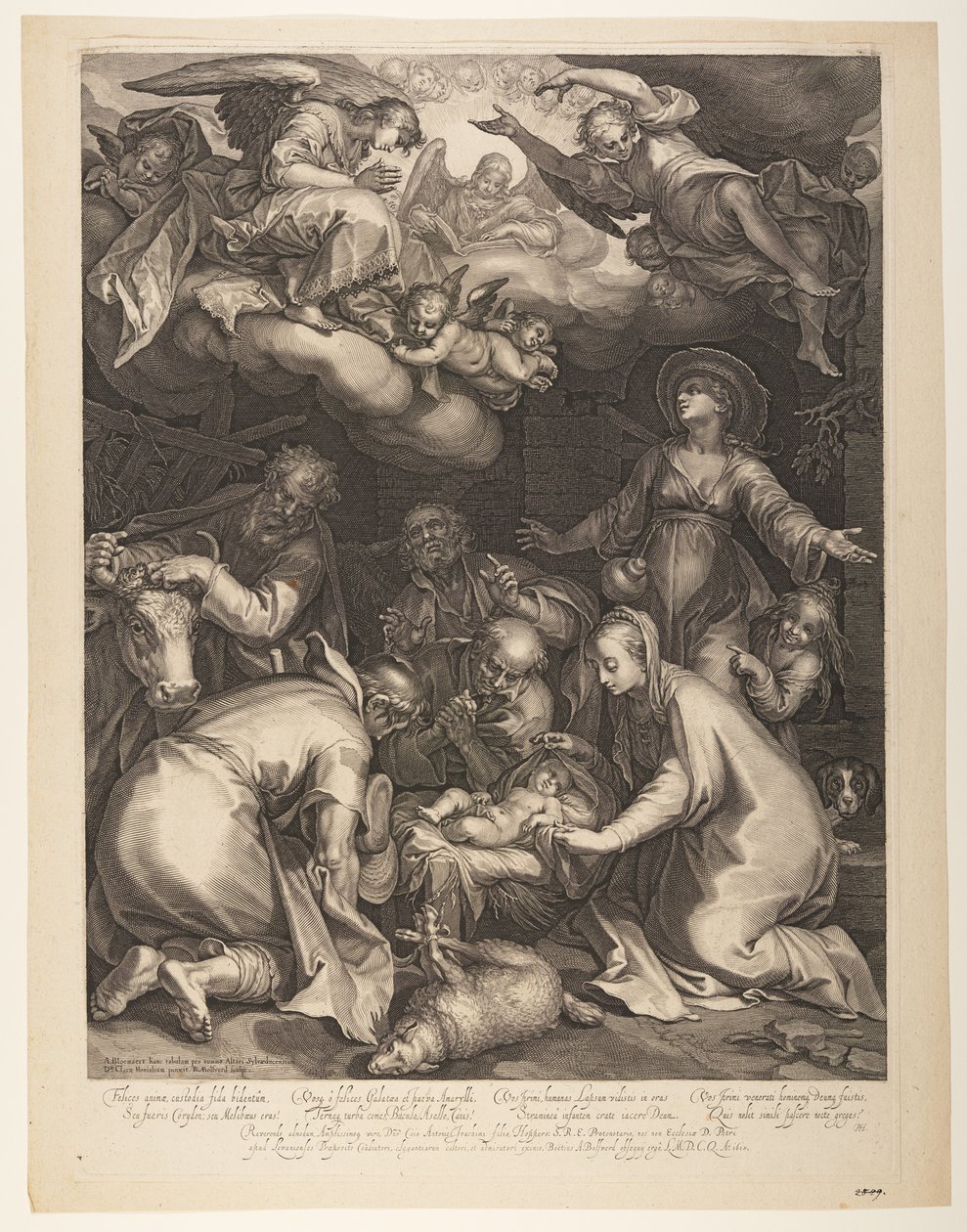 Adoración de los pastores de Boetius Adams Bolswert