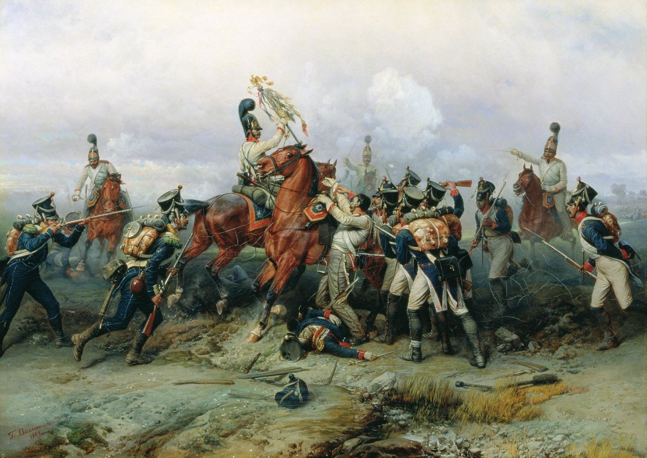 La hazaña del regimiento montado en la Batalla de Austerlitz de Bogdan Willewalde