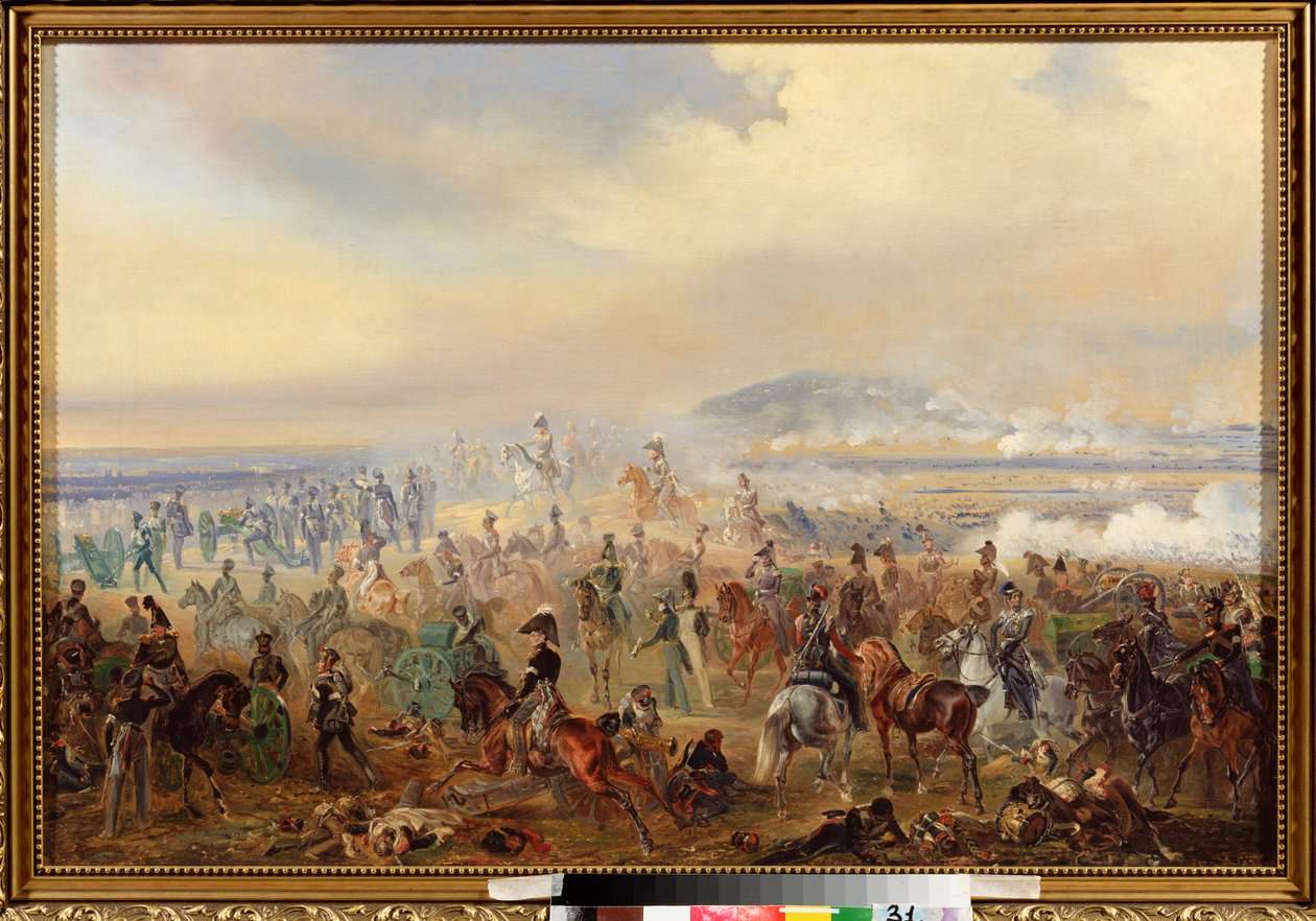 La Batalla de Leipzig en octubre de 1813 (La Batalla de Leipzig en octubre de 1813) (o Batalla de las Naciones, Guerra Napoleónica de Bogdan Willewalde