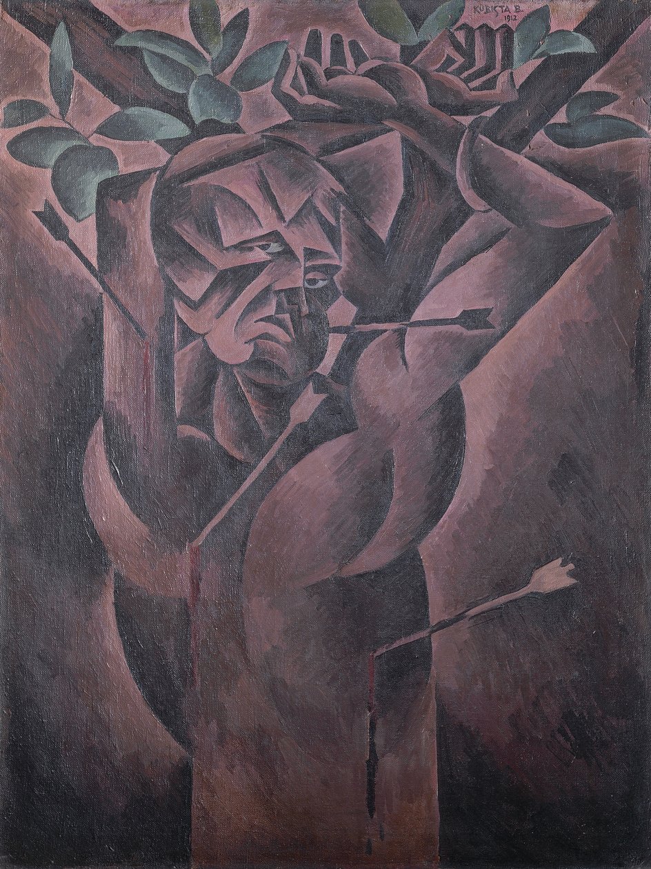 San Sebastián, de Bohumil Kubista (1884-1918), óleo sobre lienzo, 98x75 cm de Bohumil Kubišta