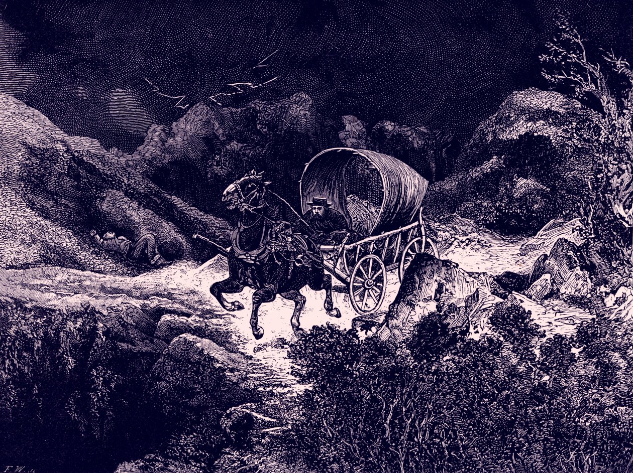 Paseo en carreta por California de noche de Bohuslav Kroupa