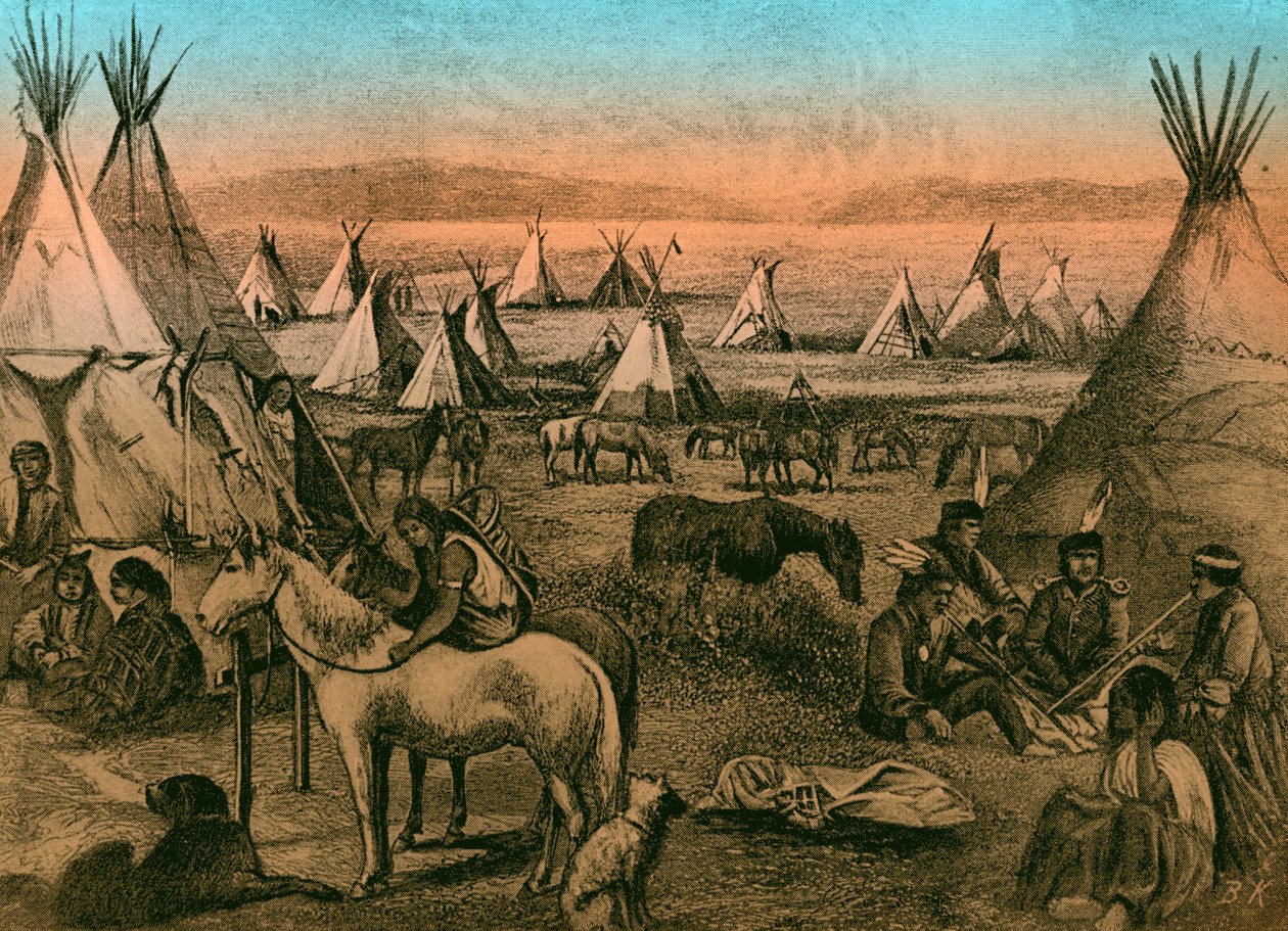 Campamento indio navajo de Bohuslav Kroupa