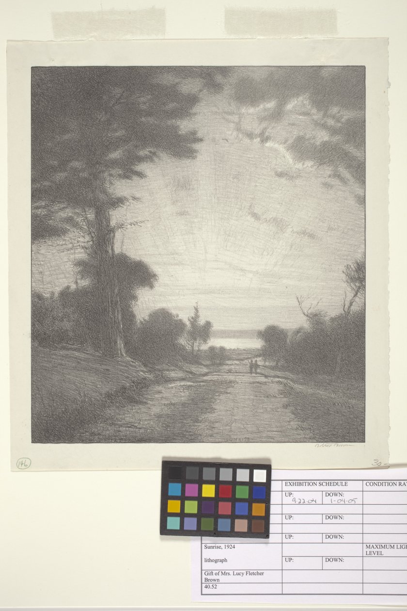 Amanecer (tinta sobre papel) de Bolton Coit Brown