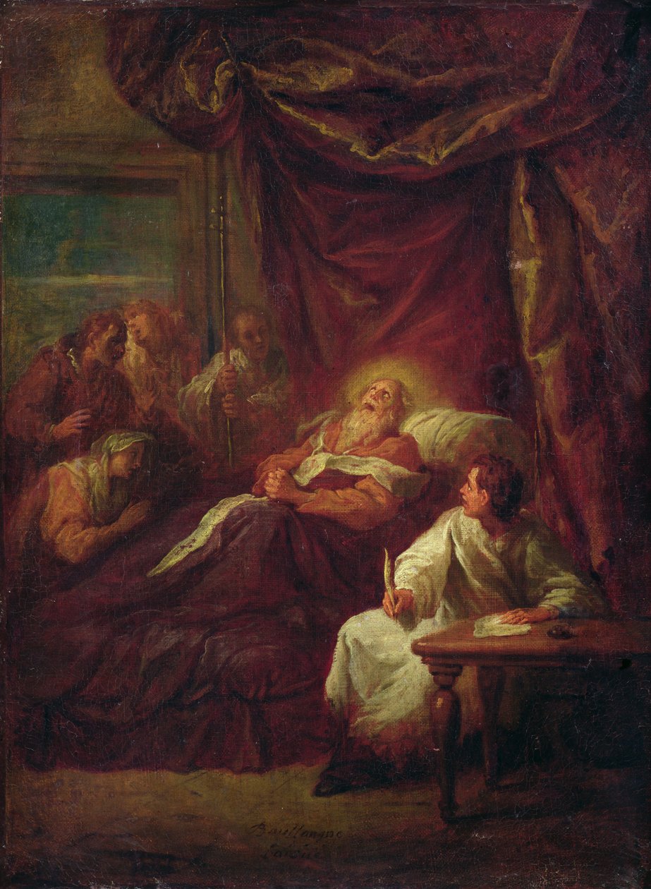 La muerte de San Ambrosio, antes de 1706 de Bon de Boulogne