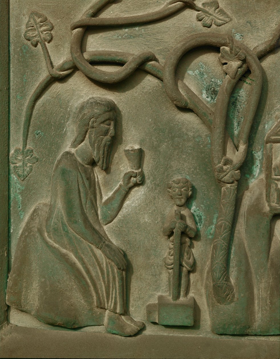 Noé bebiendo vino ... (bronce) de Bonanno Pisano
