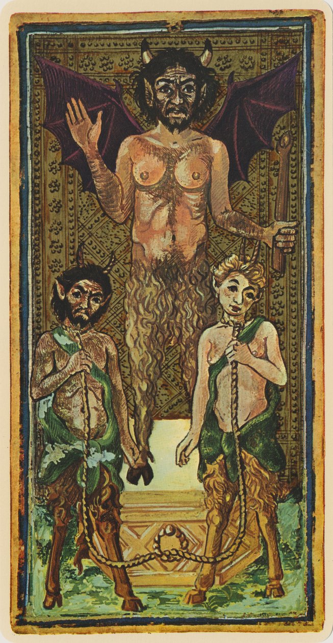 El Diablo, facsímil de una carta del tarot del mazo 