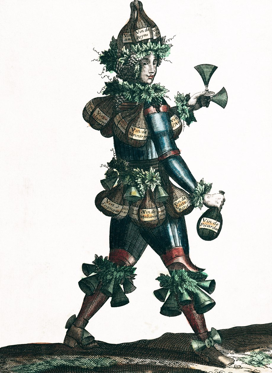 El tabernero, diseño de vestuario alegórico de Nicolas Bonnart