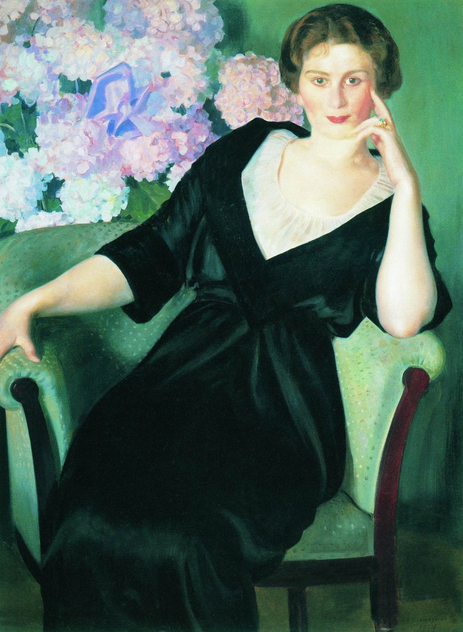 Retrato de Renee Notgaft de Boris Mikhailovich Kustodiev