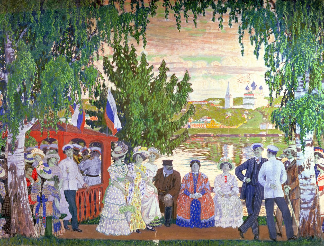 Reunión festiva, 1910 de Boris Mikhailovich Kustodiev