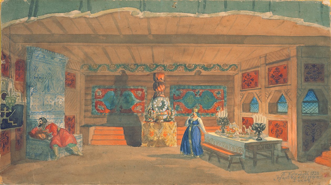 Diseño de escenario para la ópera de Rimsky-Korsakov 