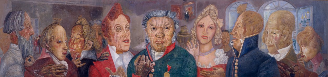 Personajes de la comedia El Inspector General de N. Gogol, 1933-1934 de Boris Dmitrievich Grigoriev