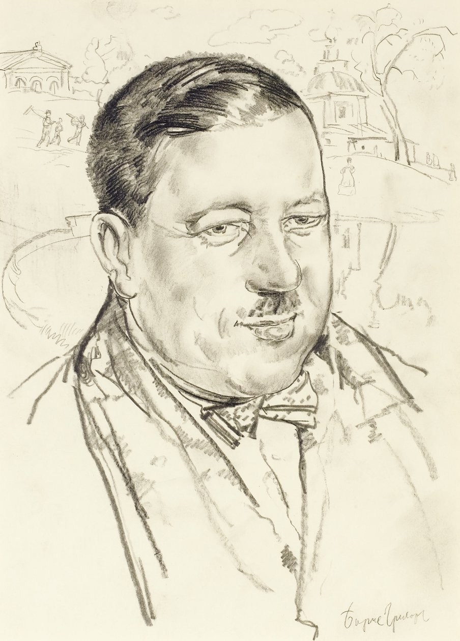 Retrato del artista Ilya Mashkov de Boris Dmitrievich Grigoriev