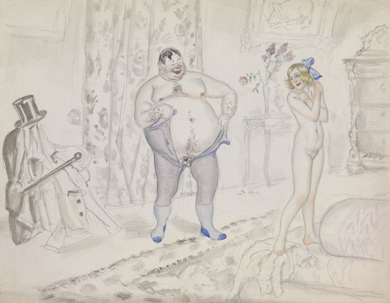Encuentro nocturno de Boris Mikhailovich Kustodiev