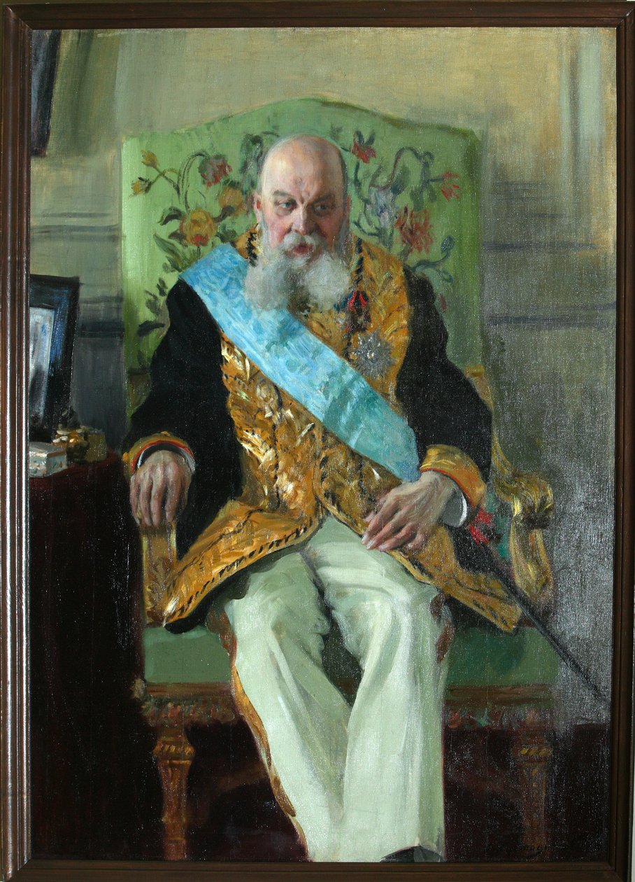 Retrato del Conde Dmitri Martynovich Solski de Boris Mikhailovich Kustodiev