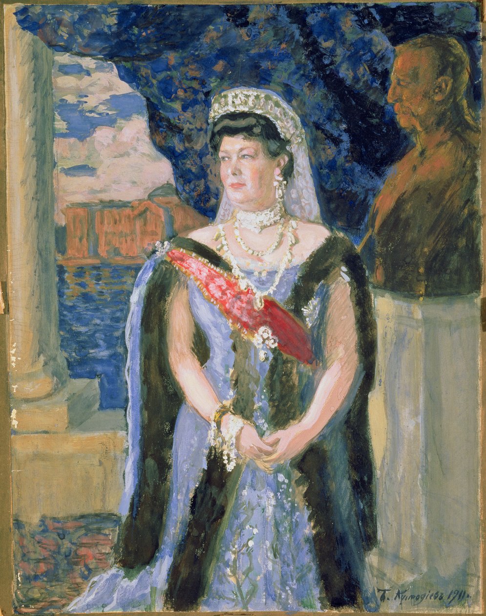 Retrato de la Gran Duquesa María Pavlovna, 1911 de Boris Mikhailovich Kustodiev