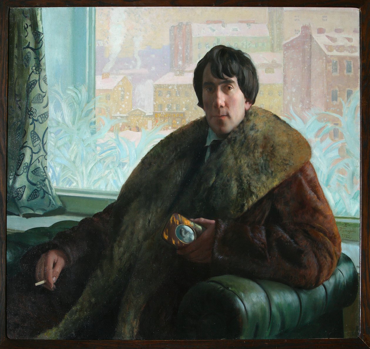 Retrato del escultor y arquitecto Isidor Zolotarevsky 1885-1961, 1922 de Boris Mikhailovich Kustodiev