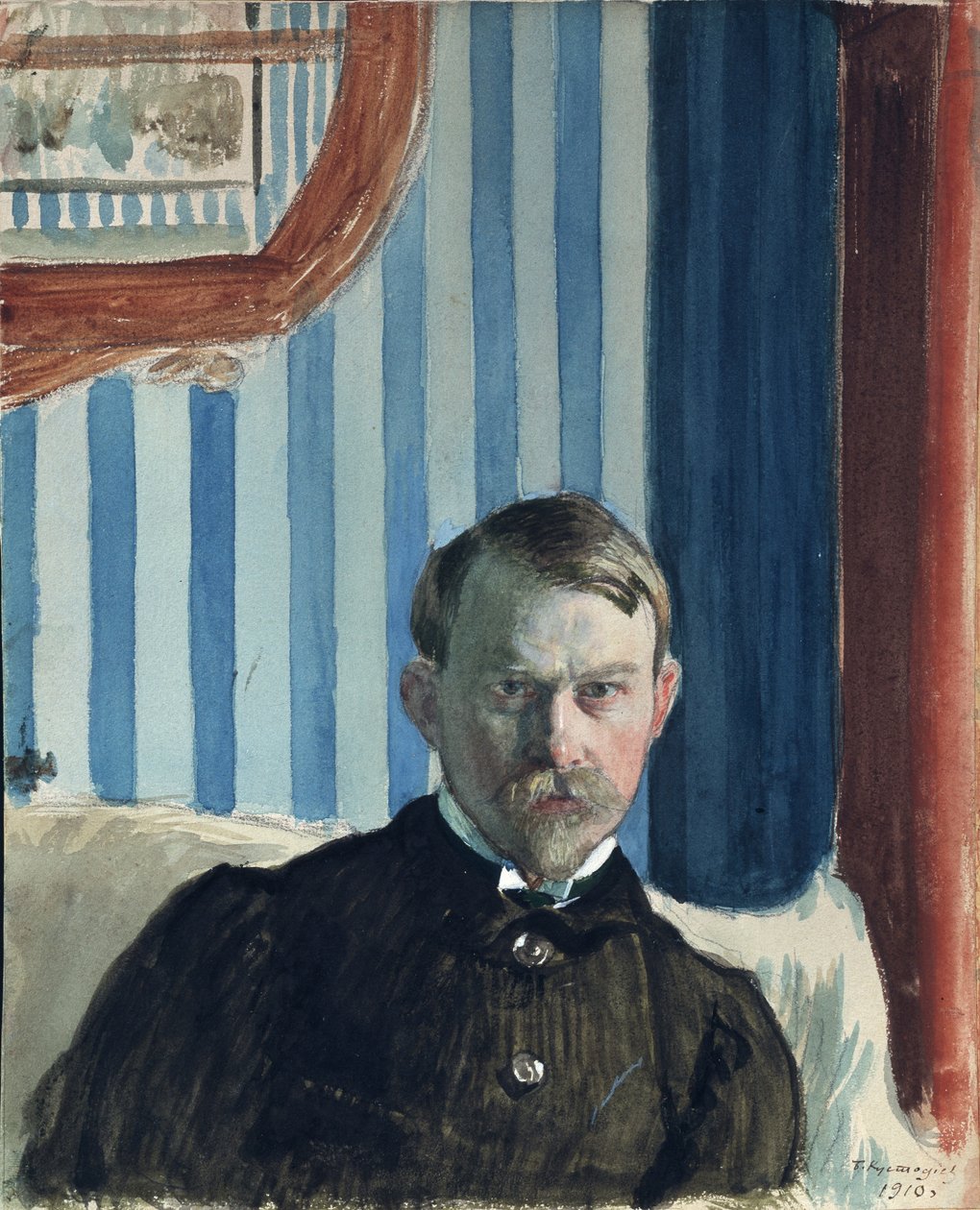 Autorretrato de Boris Mikhailovich Kustodiev