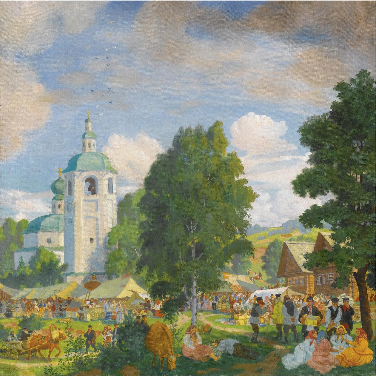 La Feria del Pueblo, 1920 de Boris Mikhailovich Kustodiev