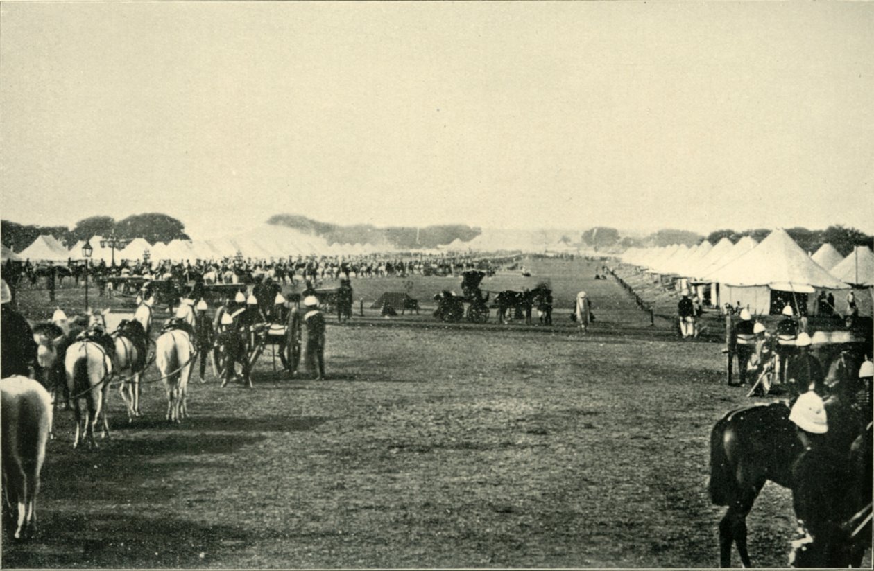 El campamento del virrey en la Asamblea Imperial, enero de 1877, 1901 de Bourne and Shepherd