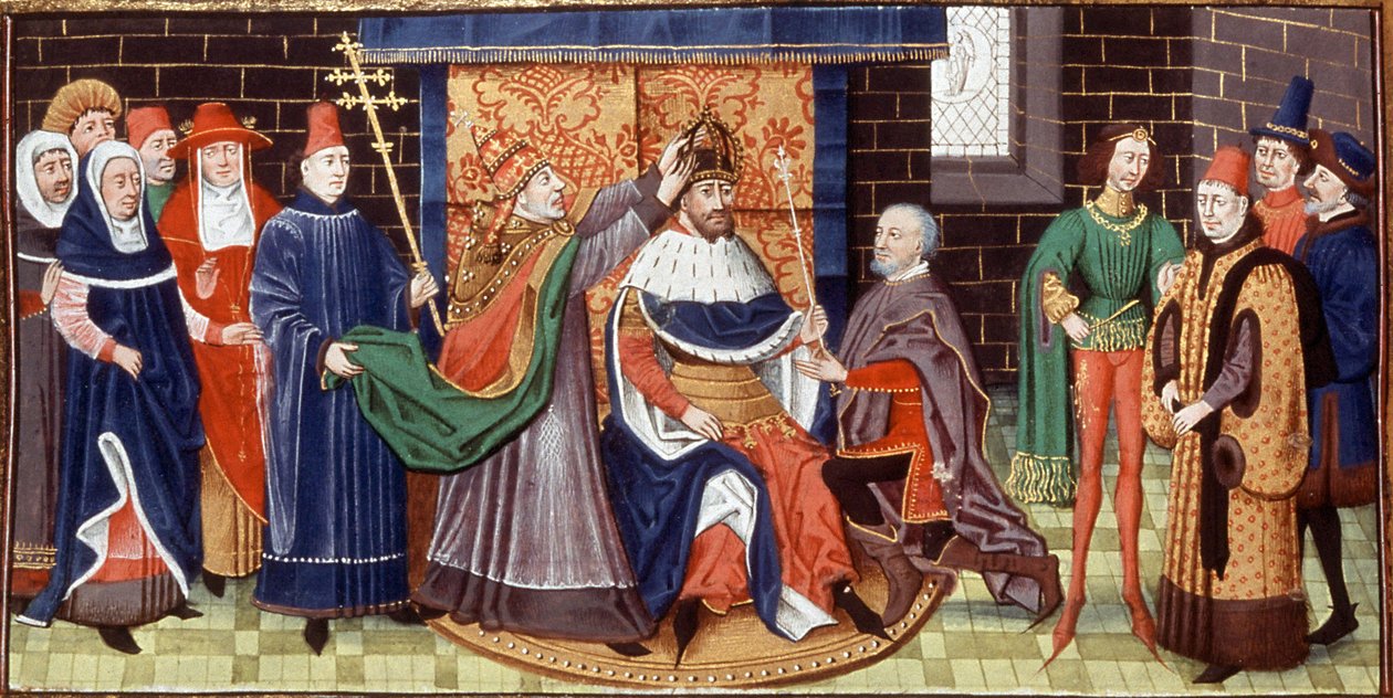 Coronación del emperador Carlomagno de Brabant School