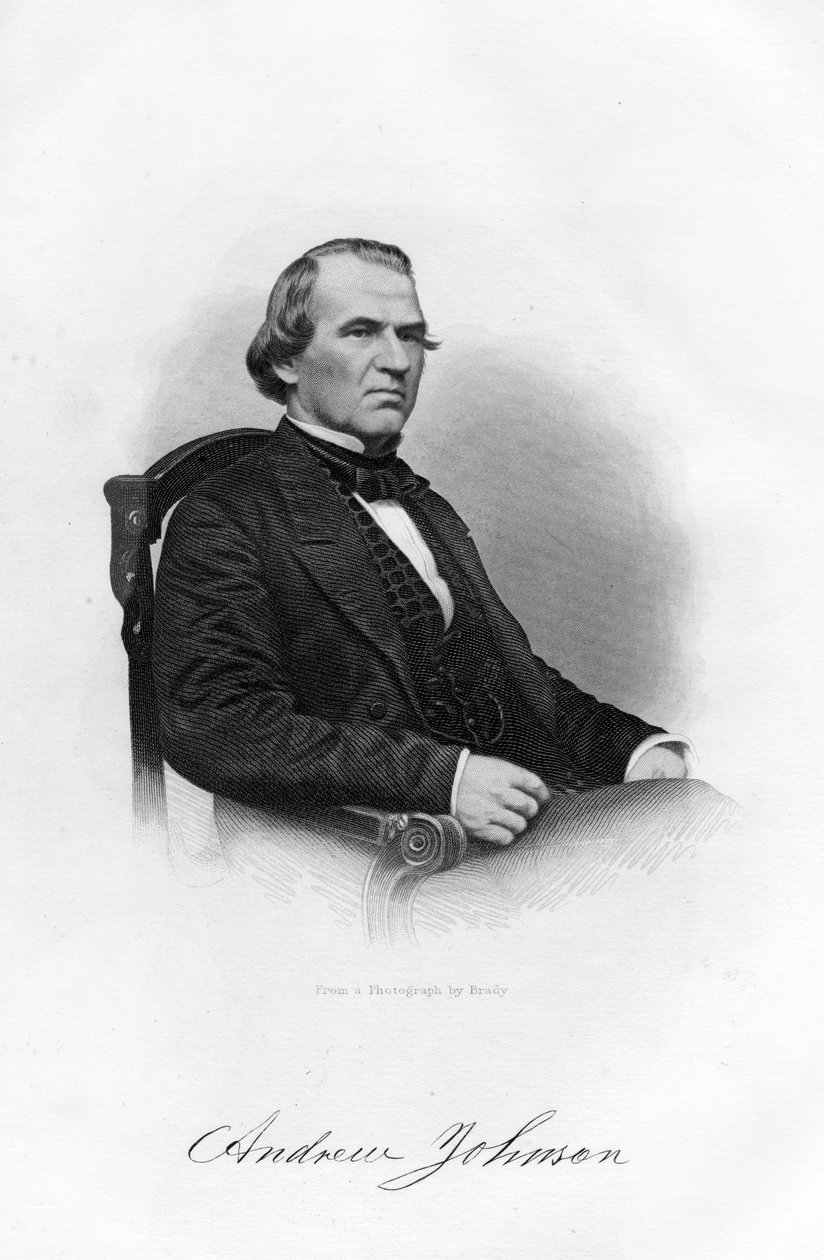 Andrew Johnson, 16º Presidente de los Estados Unidos, 1862-1867 de Brady