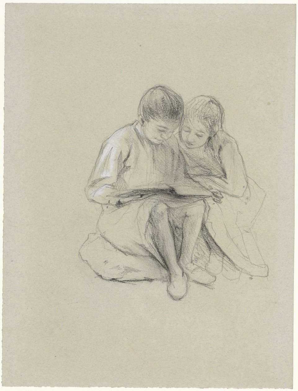 Dos niños lectores de Bramine Hubrecht