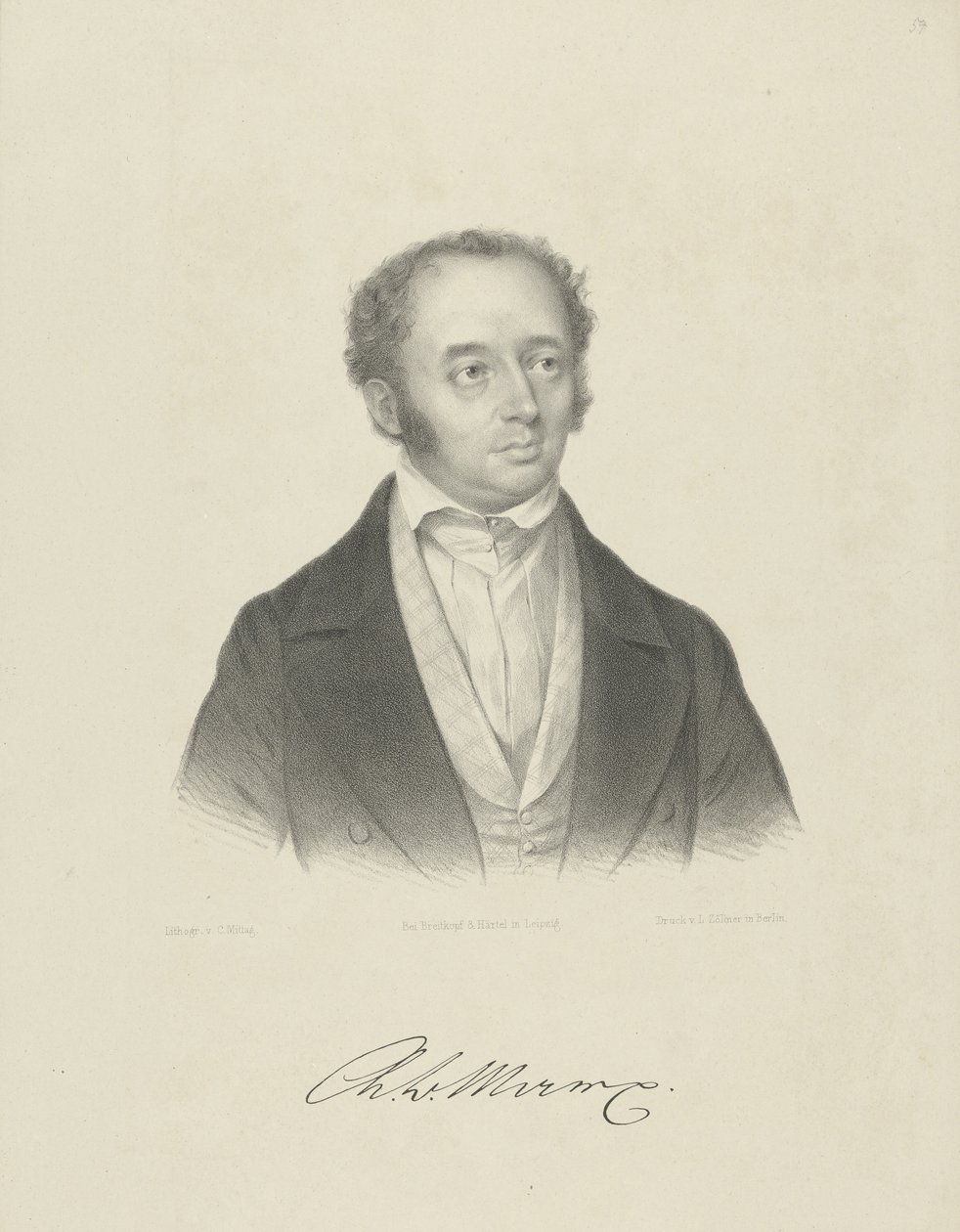 Retrato de Adolph Bernhard Marx, 1795-1866 de Breitkopf and Härtel