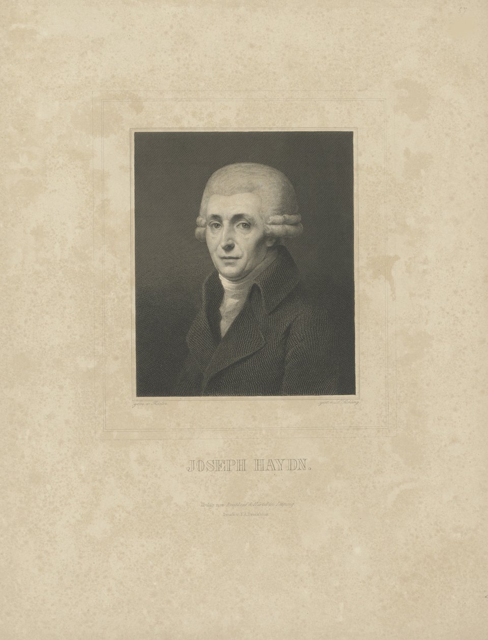 Retrato del compositor Joseph Haydn de Breitkopf and Härtel