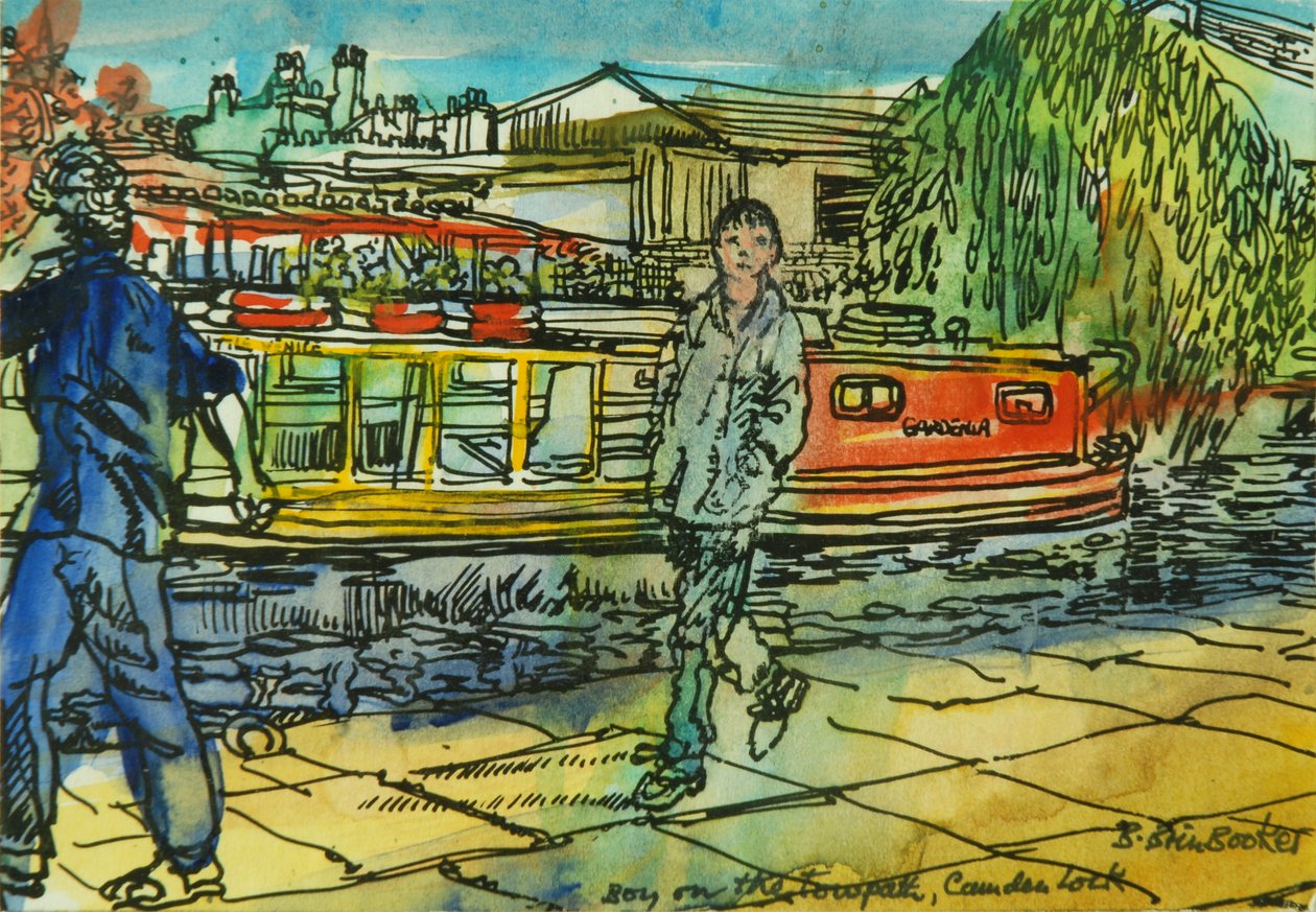 Niños en el camino de sirga, Camden Lock de Brenda Brin Booker