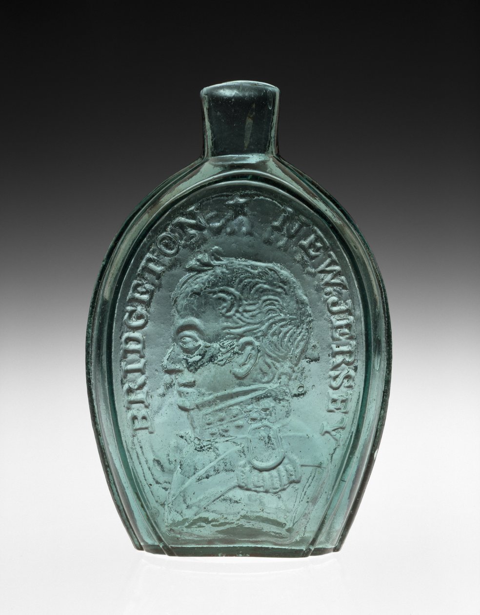 Frasco figurado de Bridgeton Glass Works