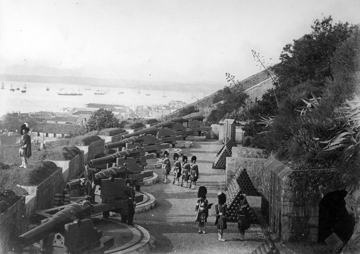 Batería de Gardiner, Gibraltar, c.1868 de British Photographer