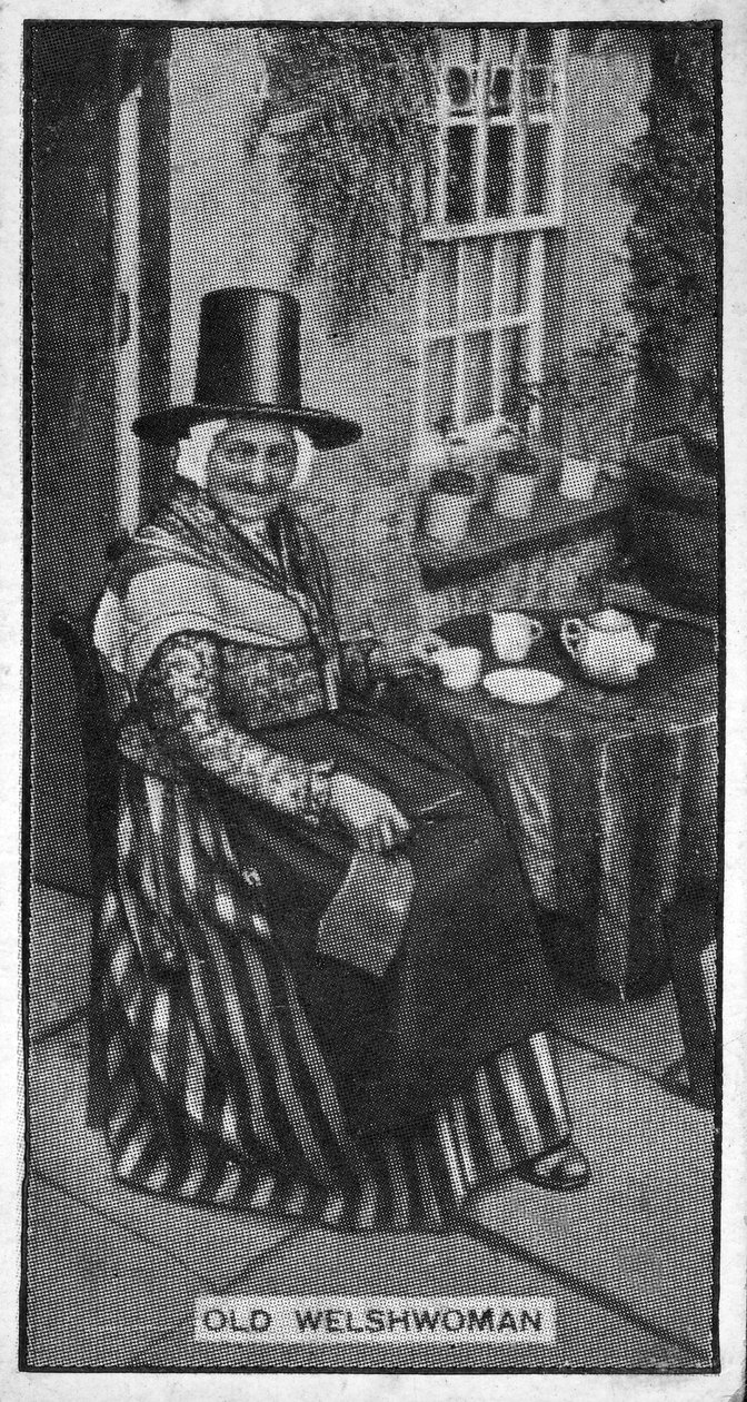 Anciana galesa, de una fotografía de finales del siglo XIX de British Photographer