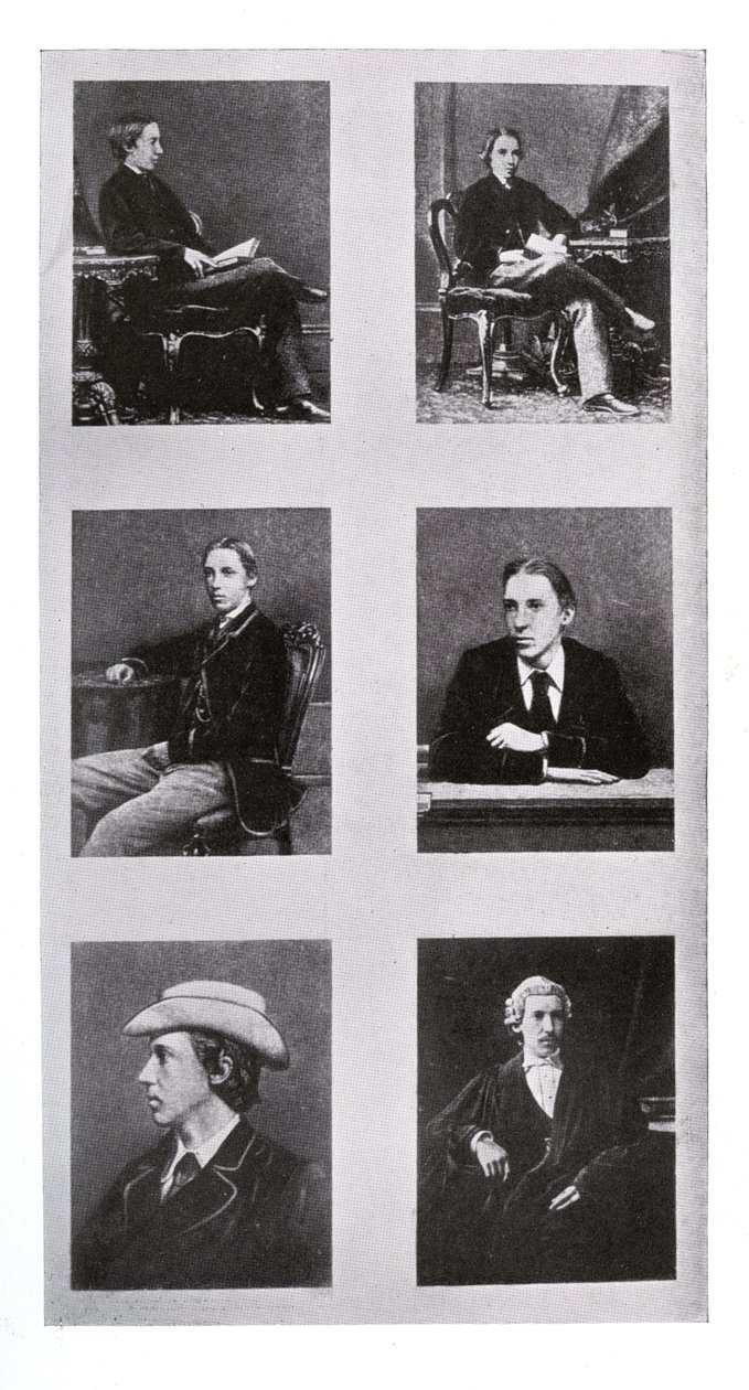 Serie de fotografías de Robert Louis Stevenson como adolescente, como joven y como abogado de British Photographer