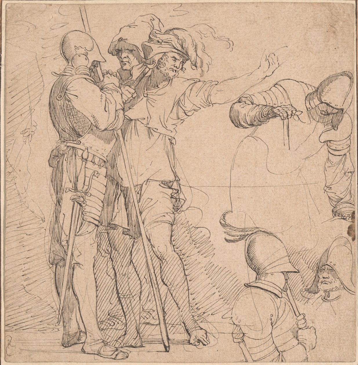 Capricho derivado de la "Figurine" de Salvator Rosa de British 18th Century
