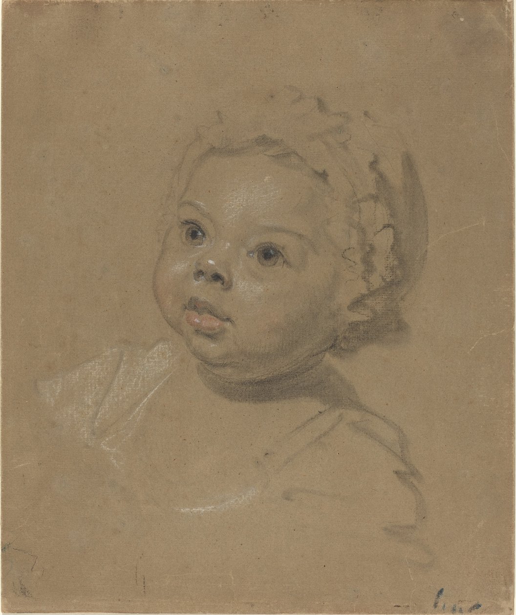 Cabeza de un niño de British 18th Century
